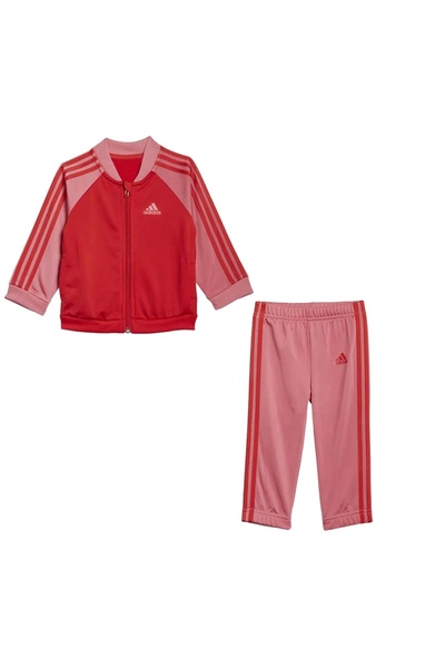 adidas Girls' 3-Stripes Tricot Tracksuit, Pink, 9-12 Months, 80 CM