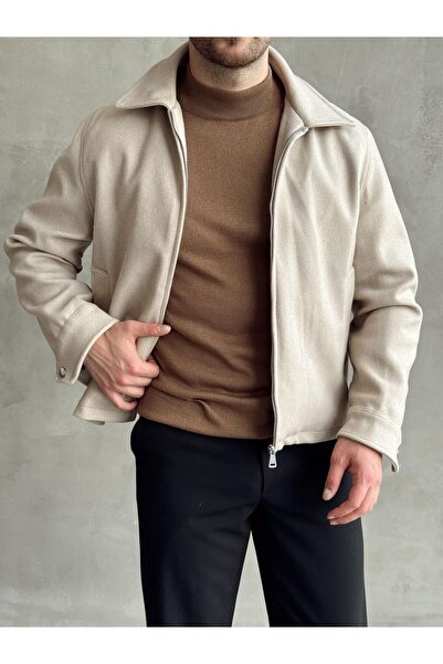 Thebomb Men's Regular Fit Lined Wool Blend Jacket