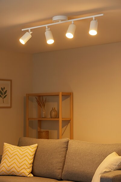 LEGACY Spoti 4'Lü Beyaz Renk (GÜN IŞIĞI) Modern Tasarım Salon - Mutfak - Bany...