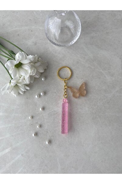 Bellinzona Breloc și pandantiv cu litera I, roz cu sclipici [cu opțiune de po...