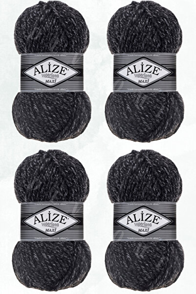 devhome Alize Superlana Maxi 100g Thick Wool Hand Knitting Yarn – Ideal for Winter Knitting 100m 4 Pieces