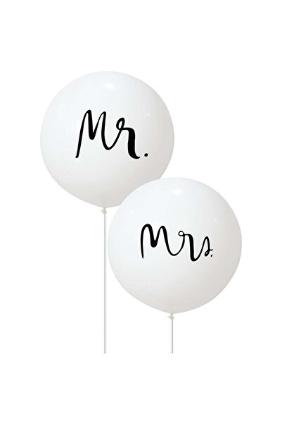 vivimall Set 2 Latex Jumbo Balloons, Wedding Theme, 45 Cm