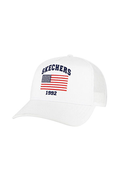 SKECHERS Unisex White Flag Baseball Cap
