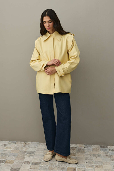 Fahhar Epaulet Jacket Yellow
