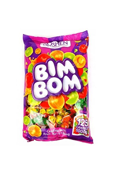 Roshen Καραμέλες γεμιστές με φρούτα Μπιμ-Μπομ, 1 κιλό, Διάφορες γεύσεις
