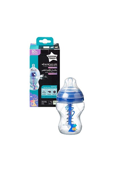 tommee tippee - حلمة بطيئة مضادة للمغص متقدمة 1 × 260 مل - للأولاد