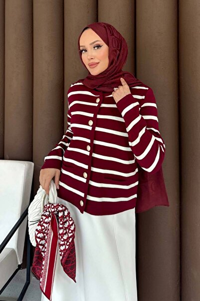 Melike Tatar Striped Knitwear Cardigan 70-2419