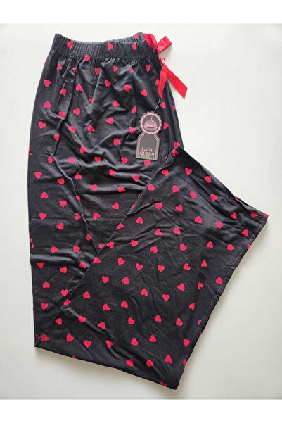 Lady Queen Lycra Ring Viscose Oversize Size Pajama Bottoms 6020