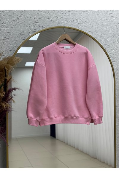 BENAHOLL Darya Crew Neck Three Thread Sweat-Ci3637 Pink