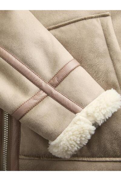 Jack & Jones Jorliverpool Aviator Jacket – Fur Collar Suede Look Winter Men's Coat Sn Collection