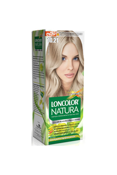 Loncolor Vopsea de păr permanentă Natura 10.21 Blond Nordic, 100 ml
