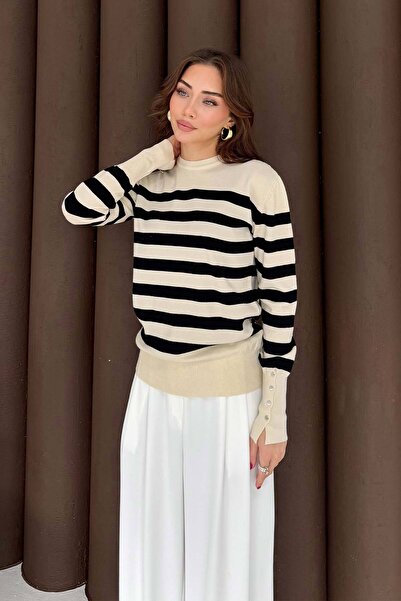 Melike Tatar Striped Short Knit Tunic 70-2472