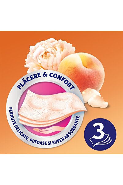 Zewa Deluxe Cashmere Peach Toilet Paper, 3-ply, 4 rolls