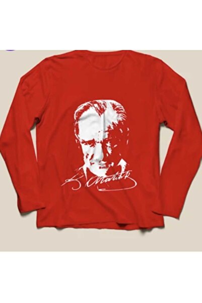 KAYAKİDS T-Shirt Ataturk Printed T-Shirt Unisex T-Shirt Red T-Shirt