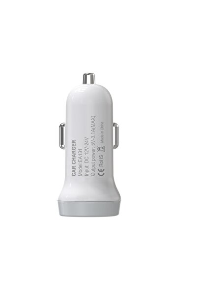 Devia Încărcător auto inteligent 2x USB 3.1A Alb