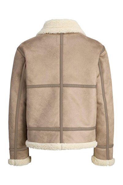 Jack & Jones Jorliverpool Aviator Jacket – Fur Collar Suede Look Winter Men's Coat Sn Collection