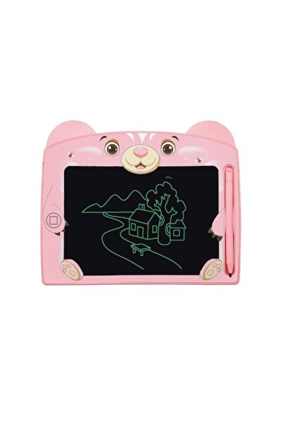 Bibilel Kids Tablet Γραφής/Σχεδίασης, Σβήσιμο με Ένα Κουμπί, 23 x 19 εκ., Ροζ