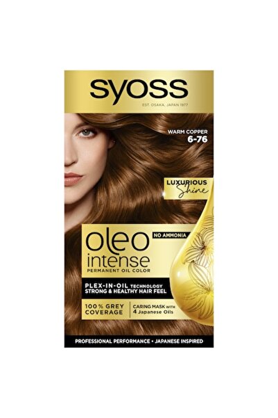 Syoss Vopsea de păr permanentă fără amoniac Color Oleo Intense 6-76 Cupru cal...