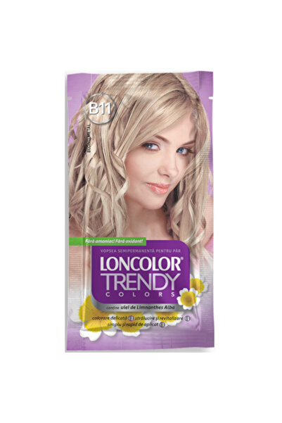 Loncolor Vopsea de păr semipermanentă fără amoniac Trendy Colors B11 Blond Me...