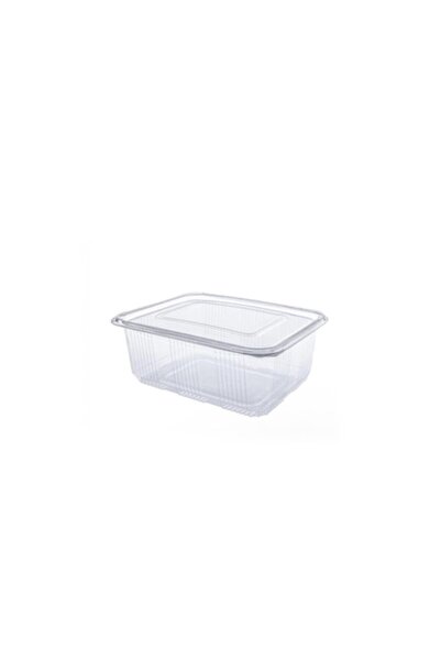 HOM Set de recipiente transparente pentru alimente cu capac atașat, 100 buc, ...