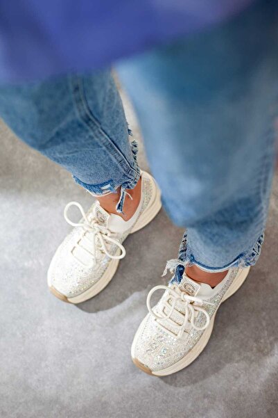 Adım Adım Women's Extra Comfortable and Lightweight Daily Stone Detailed Sports Shoes