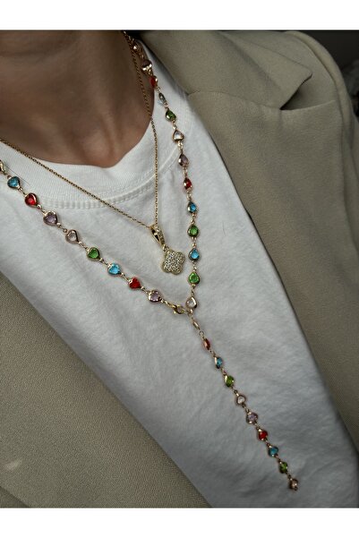 DeNors Y model Kolye ve Yonca kolye Kombini Trend