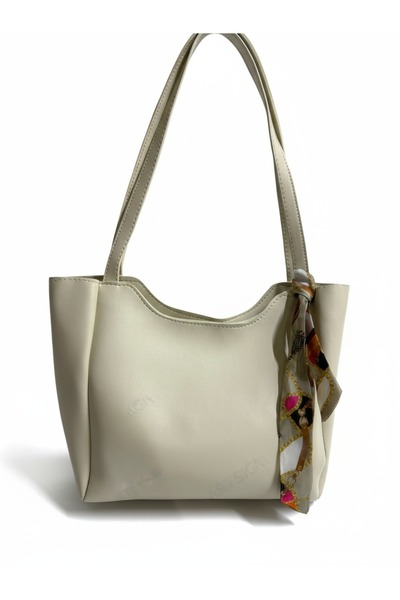 Judour Bags Geantă de mână și de umăr Shopper pentru femei cu eșarfă, fermoar și închidere cu capse