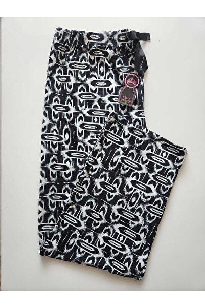 Lady Queen Lycra Ring Viscose Oversize Size Pajama Bottoms 6020