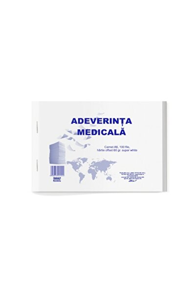 Libra Adeverință medicală A6 Offset, Carnet 100 de foi