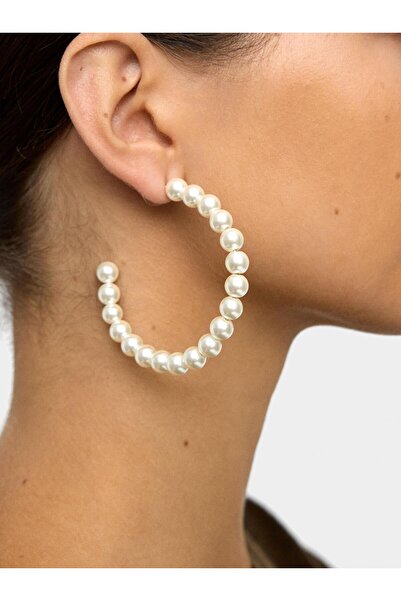 PARFOIS İnci Görünümlü Açık Halka Küpe