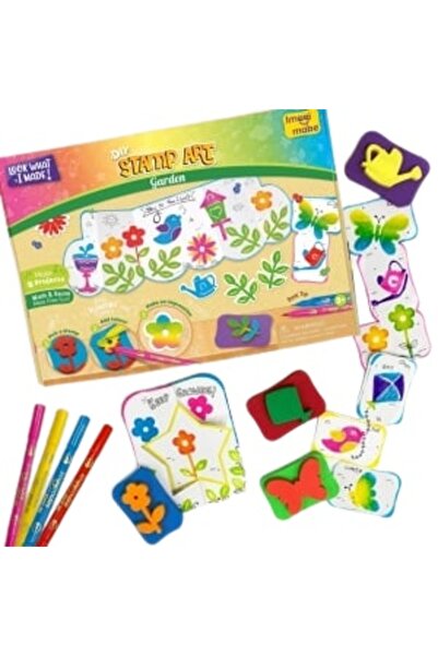 Imagimake Set Creativ cu Stampile - Garden