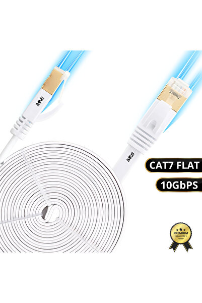 MN6 M112GM 10 Metre Cat7 Kablo/Flat-10GBPS-600MHZ-RoHs Sertifikalı/10 Metre C...