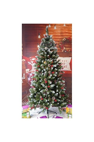 Flippy Τεχνητό Χριστουγεννιάτικο Δέντρο με Σπαστό Τοίχο/Γωνία, 1,8 μ., Πράσινο, Διακοσμημένο, Διάμετρος 95 cm