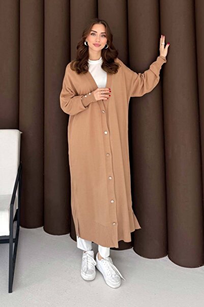 Melike Tatar Μακρύ πλεκτό ζακέτα 70-2431