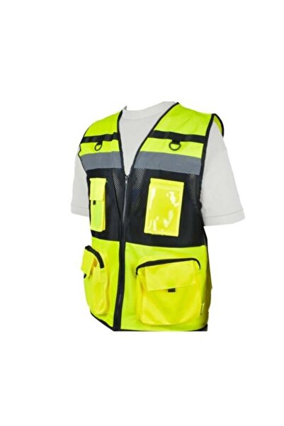 Generic Yellow and Black Mesh Engineer Vest High Quality