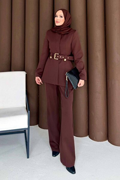Melike Tatar Belted Jacket Suit 32-3304