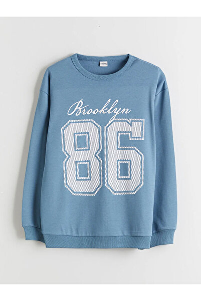 LC Waikiki Μπλουζάκι για αγόρια LCW Kids Indigo Crew Neck