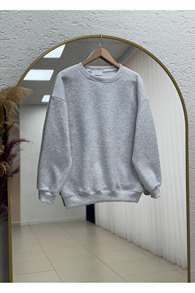 BENAHOLL Darya guler rotund Trei șiruri de îmbrăcăminte sportivă-CI3637 Gri