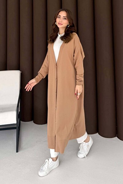 Melike Tatar Μακρύ πλεκτό ζακέτα 70-2431