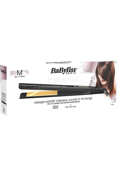 BABYLİSS BABST420SDE Hair Straightener 3 Temperature LED, 24mm - Gold