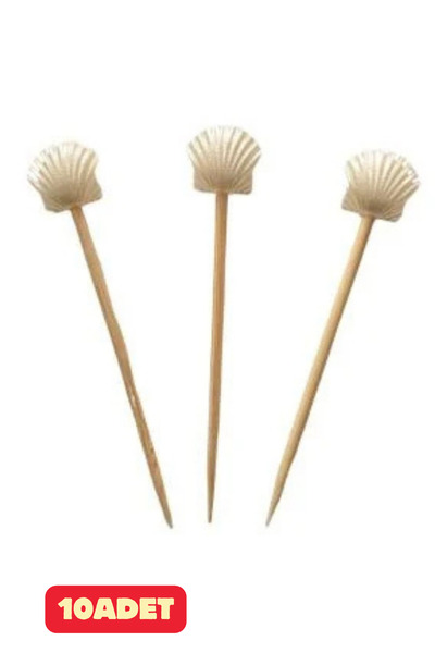 Baloncu Dede İnci Beyazı Deniz Kapuğu Pasta Kek İçin Kürdan Sevgili ve Özel G...