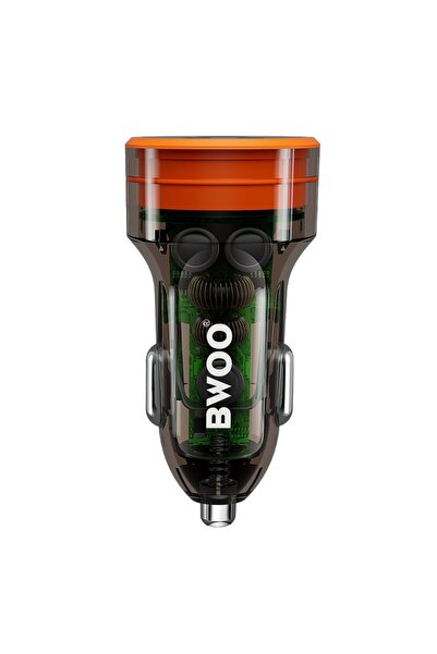 Bwoo Încărcător auto rapid 38W Bo-CC85 QC 18W + PD 20W (transparent)