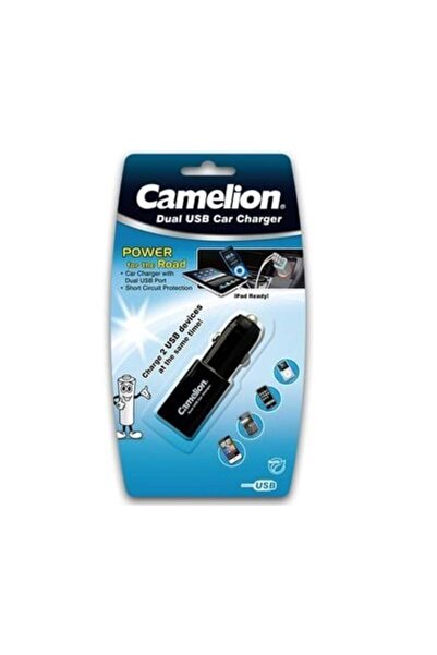 CAMELİON Încărcător auto dual USB cu protecție și LED, DD 801-DB
