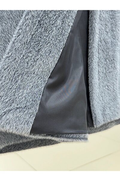 BENAHOLL Μακρύ παλτό Cameva με μεγάλα κουμπιά και ελαστικές διπλές τσέπες-BR7958 Γκρι