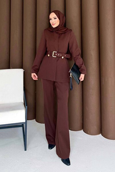 Melike Tatar Belted Jacket Suit 32-3304