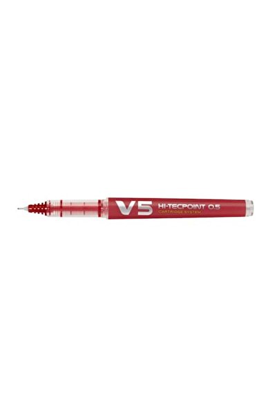 Pilot V5 Hi-Tecpoint Refillable Roller 0.5mm, Red