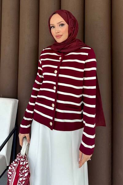 Melike Tatar Striped Knitwear Cardigan 70-2419