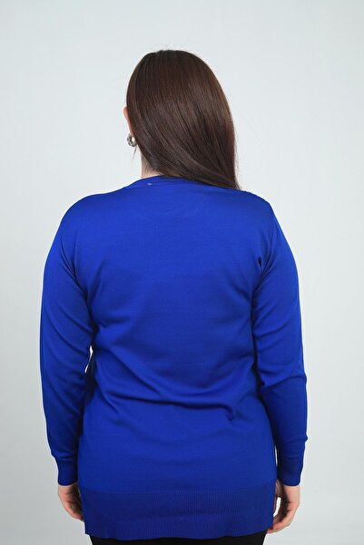 By Saygı Γυναικεία μπλούζα με πλέξη μαλλιών μεγάλου μεγέθους από λύκρα