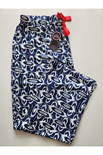 Lady Queen Lycra Ring Viscose Oversize Size Pajama Bottoms 6020