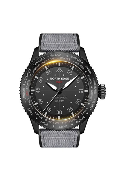 North Edge Solar Men's Wristwatch Nylon TPR Strap